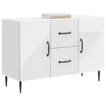 vidaXL Buffet Blanc brillant 89 x 34 5 x 60 cm Bois d'ingénierie