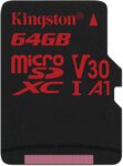 Carte mémoire Micro SD Kingston Kingston Canvas React 64Go SDXC Class 10