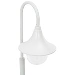 Vidaxl lampadaire de jardin e27 120 cm aluminium blanc
