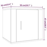 vidaXL Table de chevet Sonoma gris 50x39x47 cm