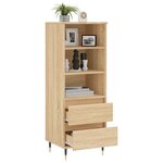 vidaXL Buffet haut Chêne sonoma 40x36x110 cm Bois d'ingénierie