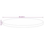 vidaXL Dessus de table Ø 90x3 8 cm rond bois massif de manguier brut