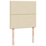 vidaXL Sommier à lattes de lit avec matelas Crème 80x200 cm Tissu