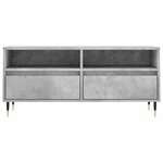 vidaXL Meuble TV gris béton 100x34 5x44 5 cm bois d'ingénierie