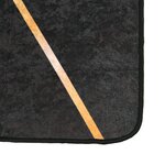 vidaXL Tapis lavable noir et doré 120x180 cm antidérapant