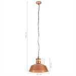 Vidaxl lampe suspendue industrielle 42 cm cuivre e27