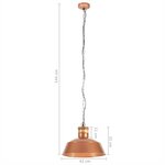 vidaXL Lampe suspendue industrielle 42 cm Cuivre E27