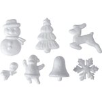 Lot de 35 formes de noël en polystyrène assorties à décorer