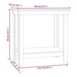 vidaXL Banc de travail Marron miel 80x50x80 cm Bois de pin massif