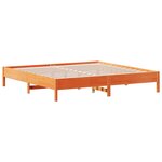 vidaXL Cadre de lit sans matelas cire marron 200x200cm bois pin massif