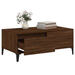 vidaXL Table basse Chêne marron 90x50x36 5 cm Bois d'ingénierie