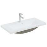 vidaXL Ensemble de meubles de salle de bain Blanc Aggloméré