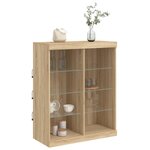 vidaXL Buffet avec lumières LED chêne sonoma 81x37x100 cm