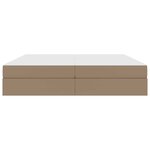 vidaXL Lit avec rangement et matelas 2 Pièces Cappuccino Cuir