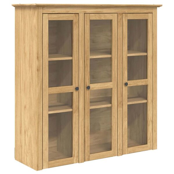vidaXL Meuble avec Portes en Verre BODO Marron miel