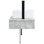 vidaXL Basin de lavage mural Gris béton 50 x 41 x 39 cm
