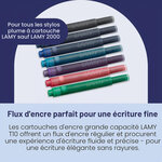 Pack 5 Cartouches d'encre Grande Capacité T10 Bleu LAMY