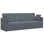 vidaXL Canapé-lit Gris foncé 213 x 76 x 77 cm Velours