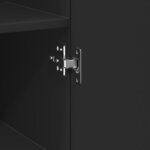 vidaXL Buffet haut noir 30x42 5x185 cm bois d'ingénierie