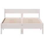 vidaXL Cadre de lit sans matelas blanc 160x200 cm bois de pin massif