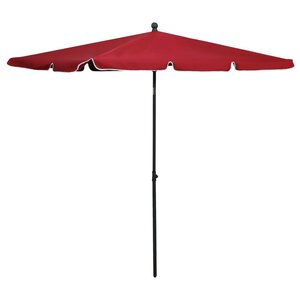 vidaXL Parasol de jardin avec mât 210x140 cm Rouge bordeaux