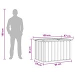 vidaXL Boîtes de rangement Acier galvanisé 109 x 67 x 65 cm Vert