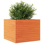 vidaXL Jardinière cire marron 60x60x46 cm bois de pin massif