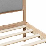 vidaXL Cadre de lit avec tête de lit Gris clair 140 x 200 cm tissu