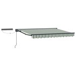 vidaXL Auvent rétractable électrique Vert  Blanc  Anthracite 3 x 2 5 m