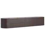 vidaXL Lit surélevé de jardin Acier enduit de poudre marron
