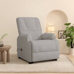 vidaXL Fauteuil inclinable Gris clair Similicuir daim