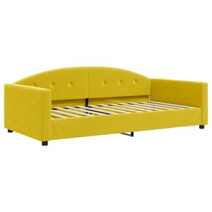 vidaXL Lit de repos sans matelas jaune 100x200 cm velours