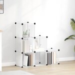 vidaXL Cubes de rangement 6 Pièces Transparent PP