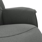 vidaXL Fauteuil inclinable avec repose-pieds gris foncé tissu