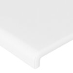 vidaXL Tête de lit à LED Blanc 203x16x118/128 cm Similicuir