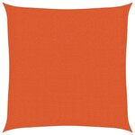 vidaXL Voile d'ombrage 160 g/m² Orange 3x3 m PEHD