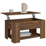 vidaXL Table basse Chêne marron 79x49x41 cm Bois d'ingénierie