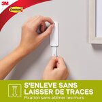 Accroche tableau adhésif taille l 1,8 kg 1 crochet + 2 bandes blanc command