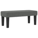 vidaXL Lit à ressort avec matelas et banc gris foncé 100 x 200 cm tissu