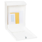 Boîte aux lettres plastique  Mare E1061  Robuste  Grande capacité  Blanc