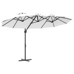 vidaXL Parasol cantilever de jardin Couleur sable 372 x 198 x 243 cm