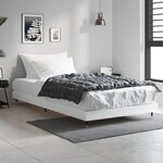 vidaXL Cadre de lit sans matelas blanc 90x200 cm bois d'ingénierie