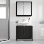 vidaXL Ensemble de mobilier de salle de bain 2 Pièces Chêne noir
