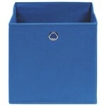 vidaXL Boîtes de rangement 10 Pièces Bleu 32x32x32 cm Tissu