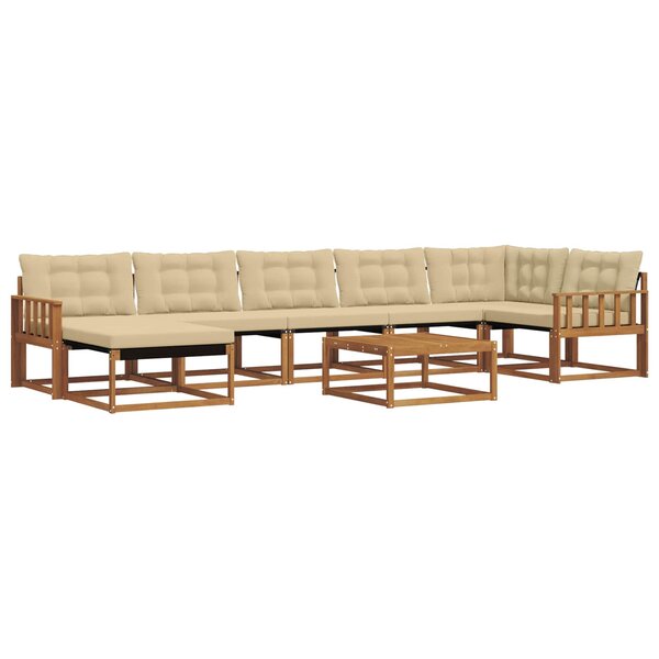 vidaXL Ensemble de canapés d'extérieur 22 Pièces Naturel et Beige