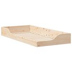 vidaXL Cadre de lit surélevé Marron 100 x 200 cm Bois massif en pin