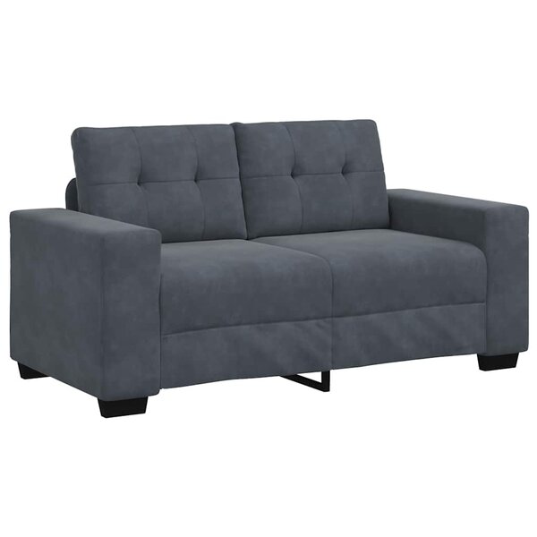 vidaXL Canapé causeuse gris foncé 120 cm velours