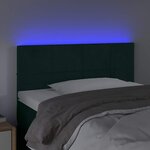 vidaXL Tête de lit à LED Vert foncé 90x5x78/88 cm Velours