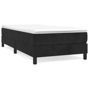 vidaXL Cadre de lit noir 90x200 cm velours