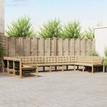 vidaXL Ensemble de canapés d'extérieur 10 Pièces Blanc et Beige